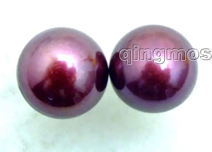 Распродажа 10-11 мм красная плоская серьга из натурального пресноводного жемчуга и