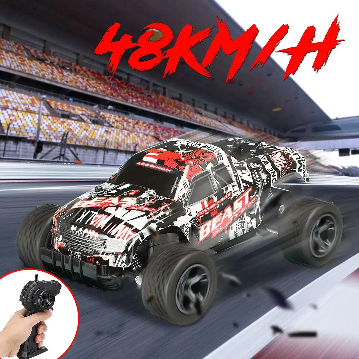 Радиоуправляемый автомобиль 48 км/ч 2,4 ГГц 1:20 4WD дистанционное управление высокоскоростной грузовик электрический грузовик внедорожный автомобиль 4x4 вождение игрушечная машинка