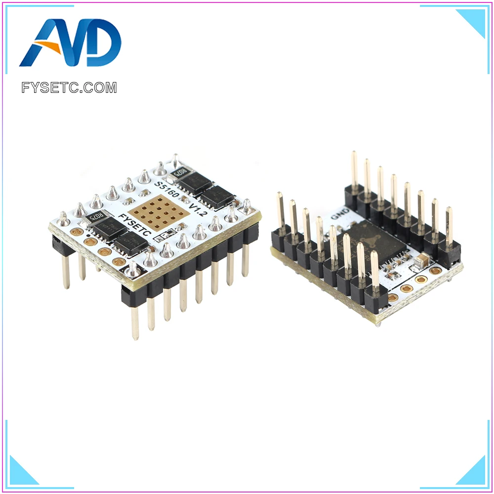 2 шт. TMC5160 V1.2 Драйвер шагового двигателя S5160 SPI бесшумный драйвер StepStick для 57 F6 SKR V1.3