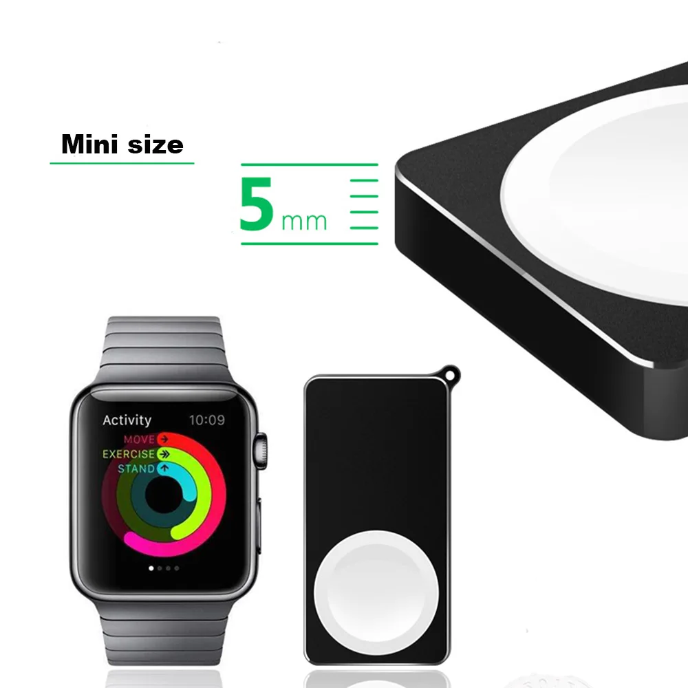Магнитное Беспроводное зарядное устройство для Apple Watch Series 1 2 3 4 портативное беспроводное зарядное устройство Быстрая зарядка для путешествий на открытом воздухе для Iwatch