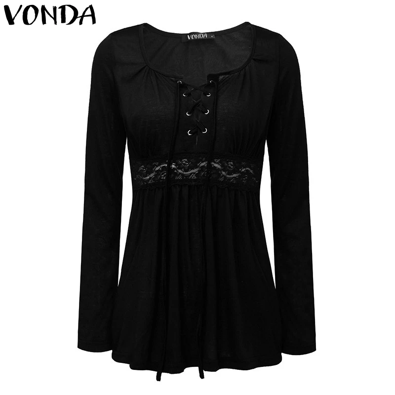 VONDA 2021 весенние Беременные женщины топы с длинными рукавами пикантные
