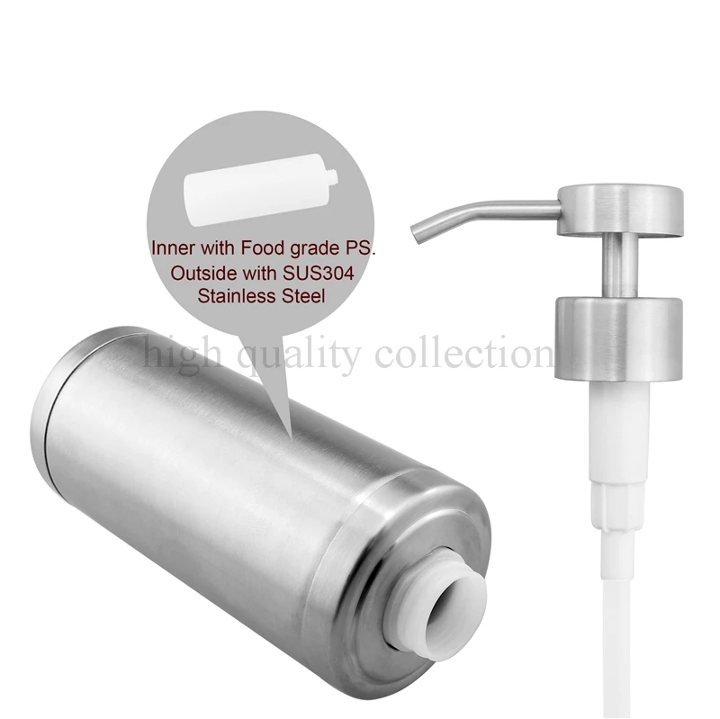 Диспенсер для жидкого мыла из нержавеющей стали 300 мл 304 бутылка насоса кухонная