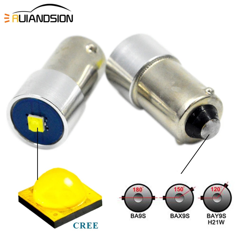 1 шт. бесполярный 6 в 12 24 В BA9S T4W BAX9s H6W BAY9S H21W Creexb d SMD СВЕТОДИОДНЫЙ 433 434 индикатор