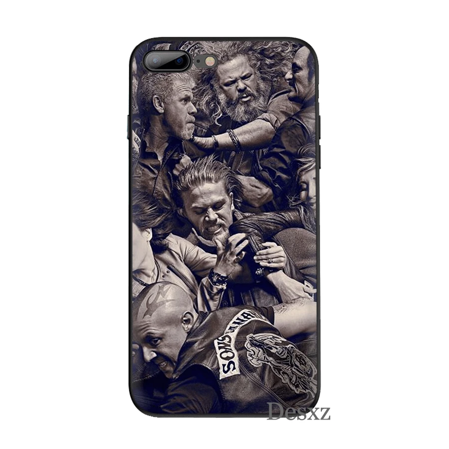 Силиконовый ТПУ чехол для телефона Sons Of Anarchy для iPhone 11 Pro X XS Max XR iPhone 6 6s 7 8 Plus 5 5S SE защитный чехол