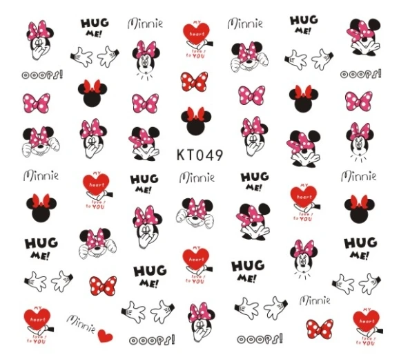 Новейший 5 листов 15 типов детских наклеек для ногтей с мультяшными рисунками дизайн клейкие стикеры 3D на ногти Nail Art наклейки макияж художественные украшения