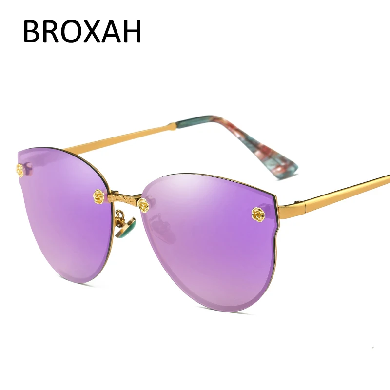 Солнцезащитные очки кошачий глаз женские модные поляризационные без оправы для