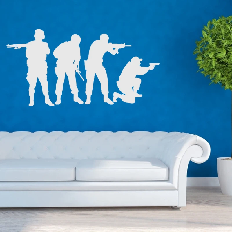Army Soliders Boys Bedroom Cool COD Wall Art Stickers Decals Vinyl Home Room Dec | Дом и сад