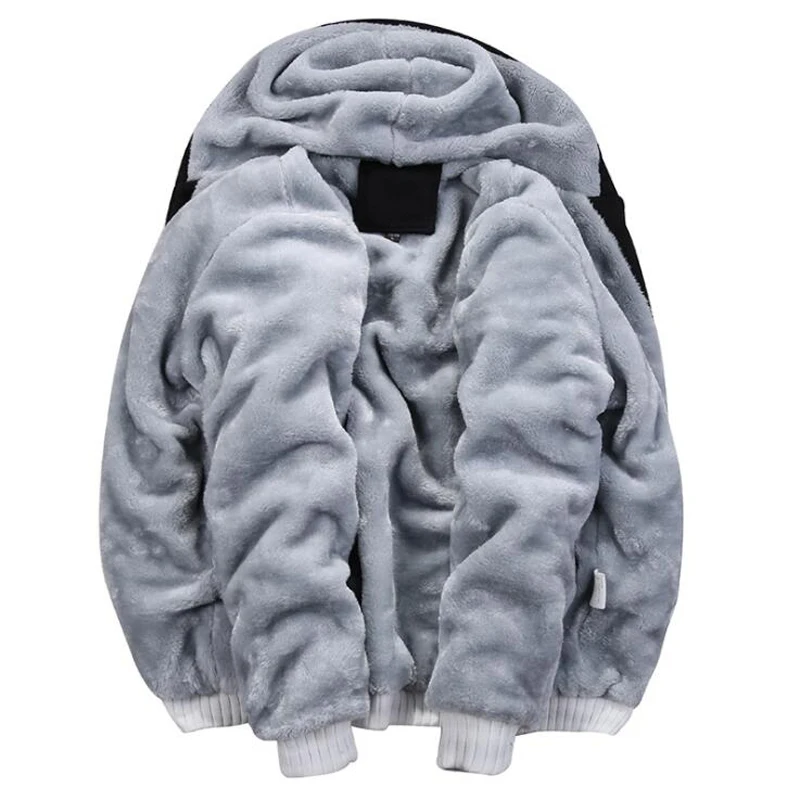 Hot Sale Winter Hoodies Men Sweatshirt Wadded Tracksuit Hooded Print Baseball Uniform Sportswear Jacket Wool Oversize Hoodie 5XL | Мужская