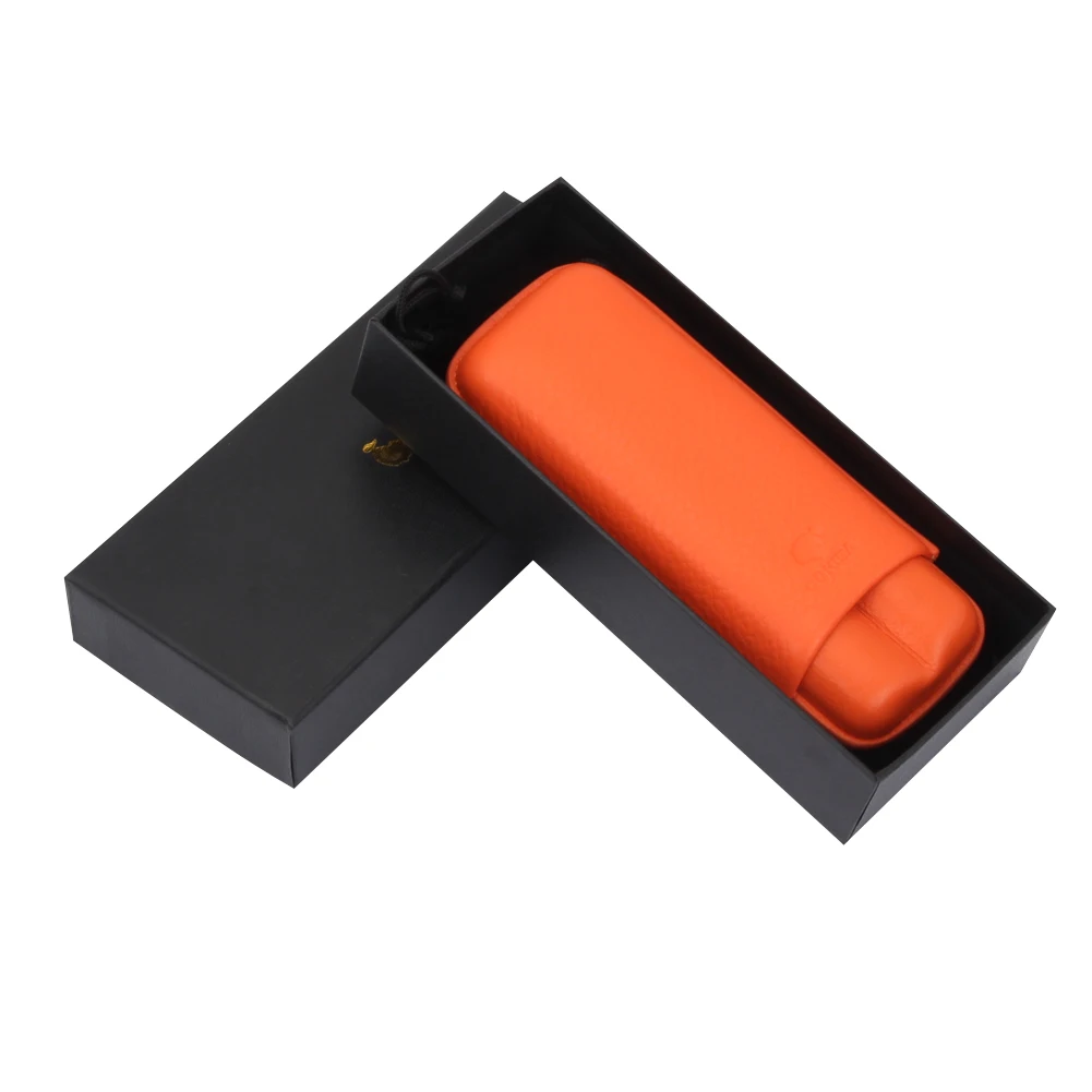 Коробочка для сигар COHIBA из натуральной кожи портативный футляр с 2 трубками