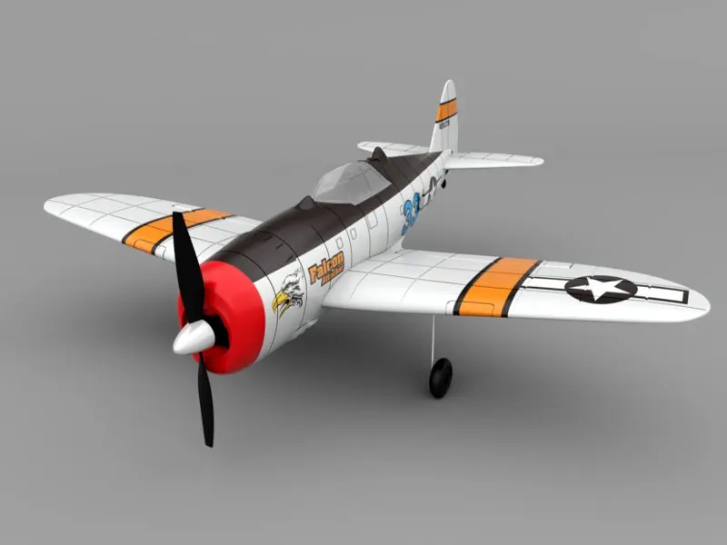 P47 2,4G 4CH 6-Axis Gyro приводимого в движение с помощью электропривода легко летать тренер Warbird RC Самолет RTF