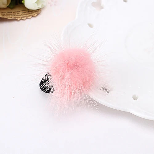pink scrunchy M MISM модные заколки для волос, заколки для волос с мини помпоном, резинки для волос, эластичные резинки для волос, заколки для волос, женские заколки - Цвет: pink scrunchy
