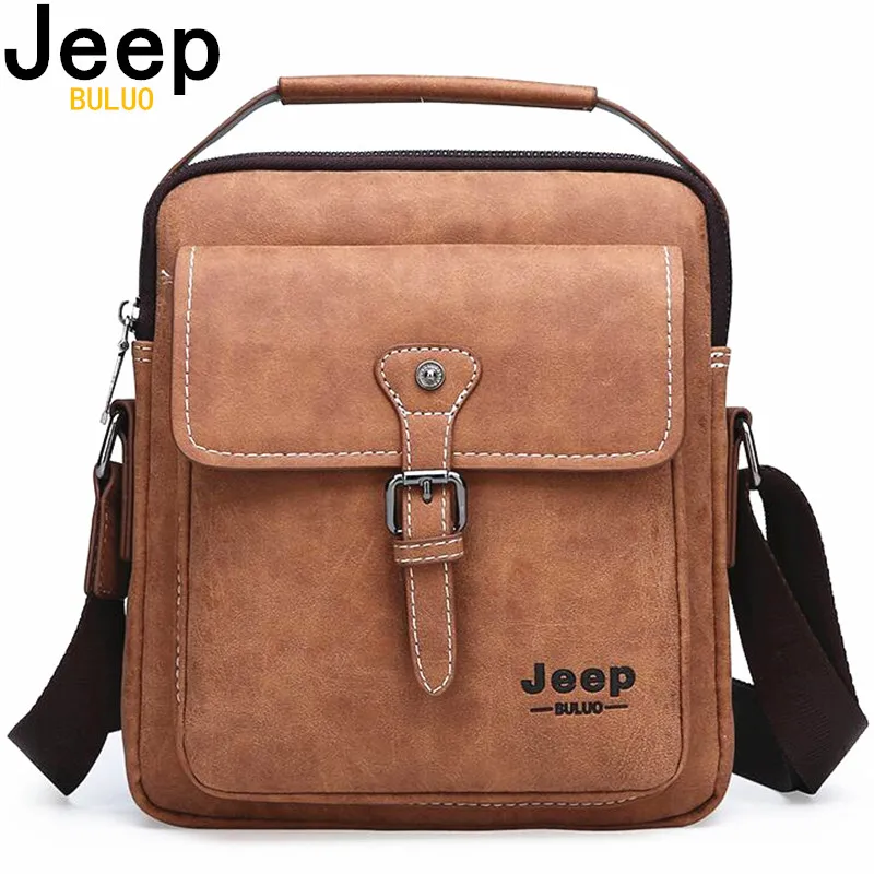 Мужской портфель из матовой кожи jeep buluo заплечная сумка цвета хаки повседневная