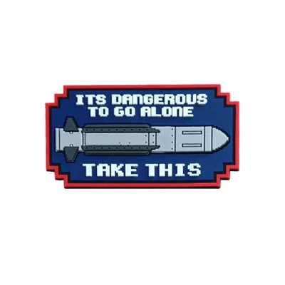 8 Ретро видео игра легенда Zelda Dangerous Go Alone Take Gun Rifle Калашников AK 47 AK47 Боевая тактическая нашивка, значок, аппликация - Цвет: 8