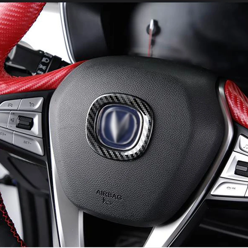 Аксессуары для стайлинга автомобилей Changan CS75 логотип на рулевое колесо из нержавеющей стали декоративные круглые кольца наклейки
