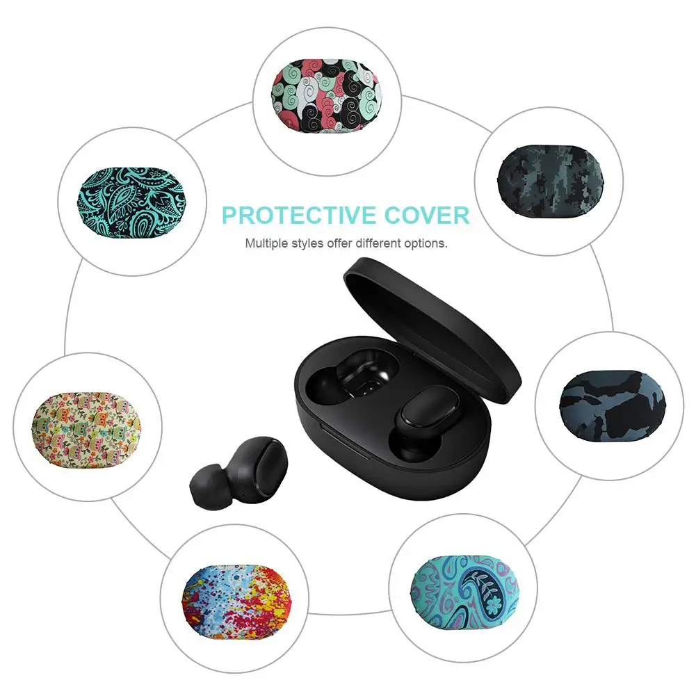 Силиконовый чехол для Xiaomi Redmi AirDots Youth Edition хранения наушников сменный защитный