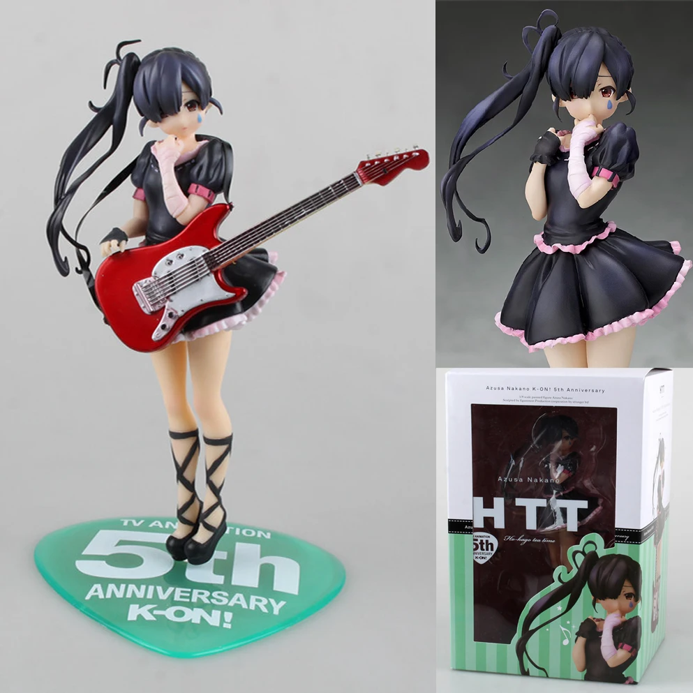 5th Юбилей Azusa Nakano K-ON аниме Рисунок akiyama Mio рицу тайнака ПВХ 1/8 девочка играть музыкальная модель игрушки полностью из коллекций