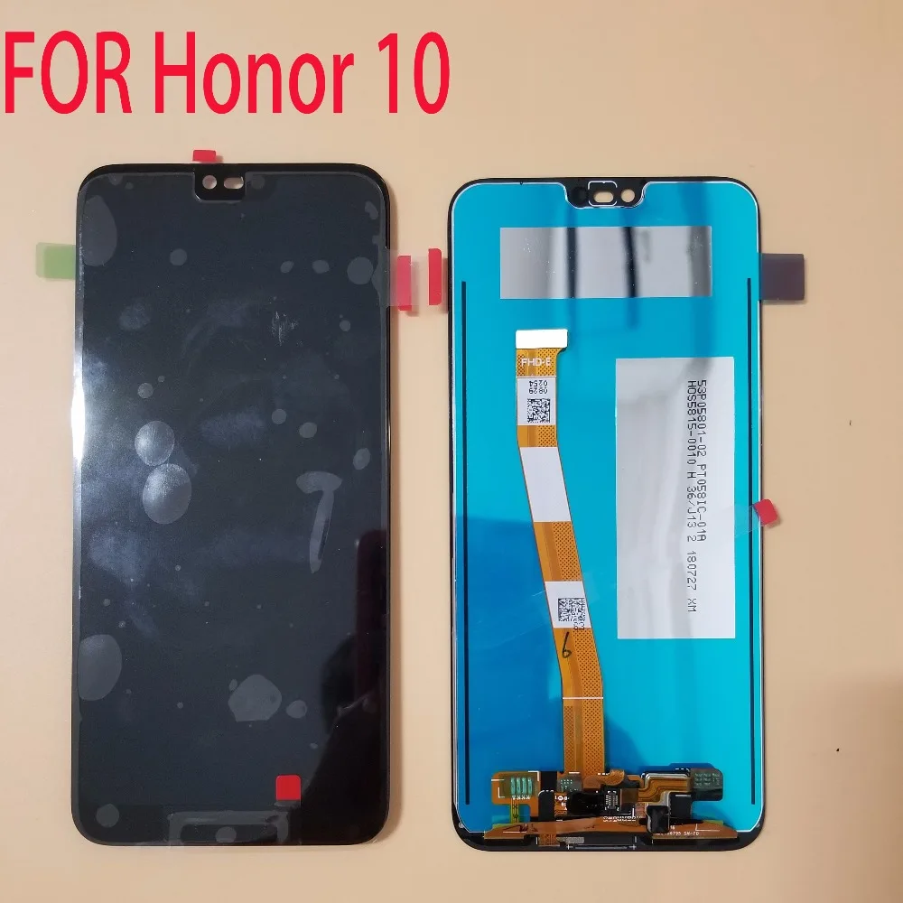 Оригинальный сенсорный ЖК-дисплей 5 84 дюйма с отпечатком пальца для Huawei Honor 10/Honor10