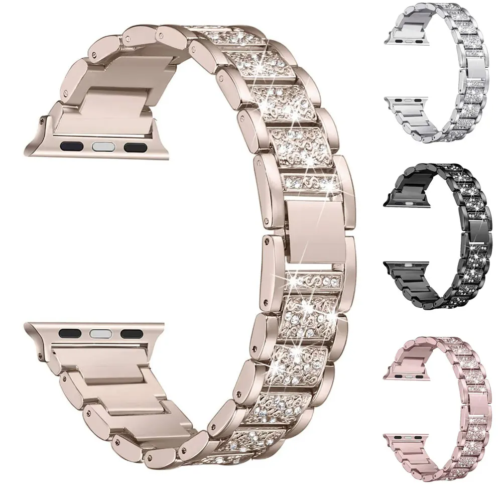 Ремешок из нержавеющей стали для Apple watch 4 3 металлический браслет iwatch band 40 мм 42 44 38