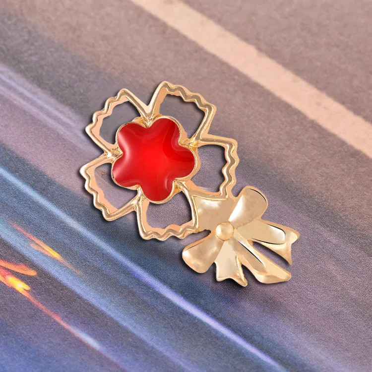 MZC Loverly Милые Броши В Виде Цветка Красного золота для женщин брошь в виде звезды