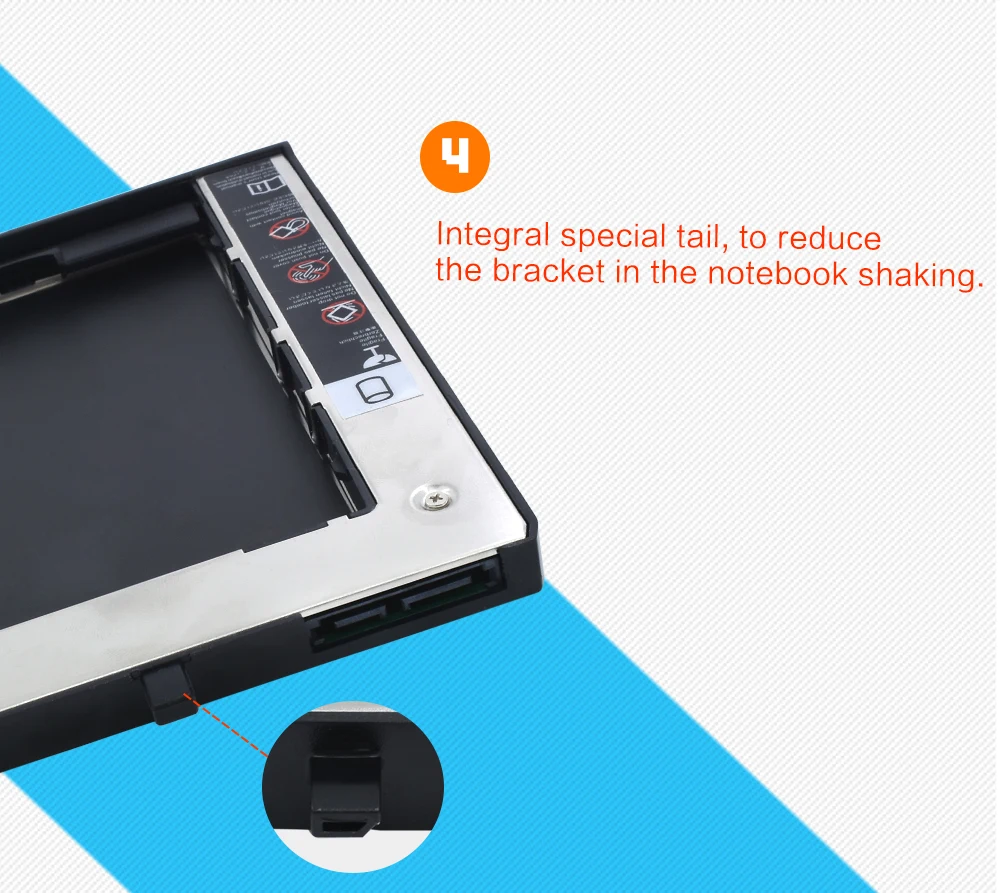 Для lenovo ThinkPad T420s T430s T500 W500 T400 T400s T410 T410s Алюминий 2nd HDD Caddy 9,5 мм SATA3.0 2," корпус SSD, HDD