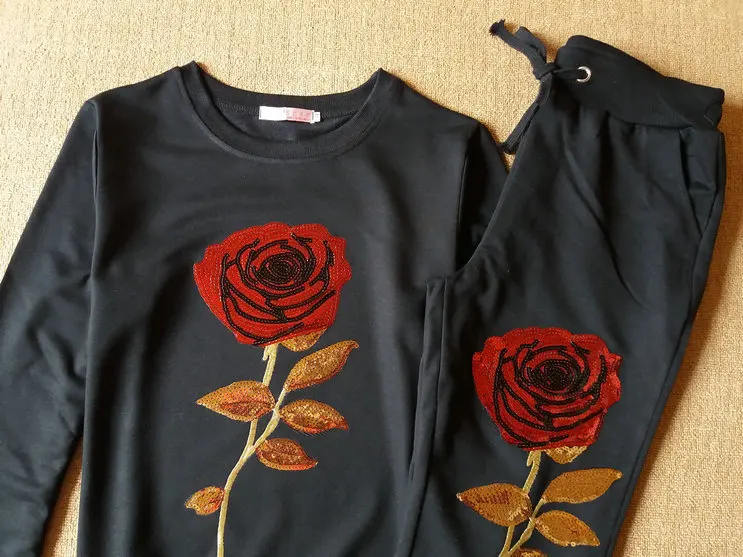 Женский спортивный костюм топ с длинными рукавами + штаны комплект из 2 предметов