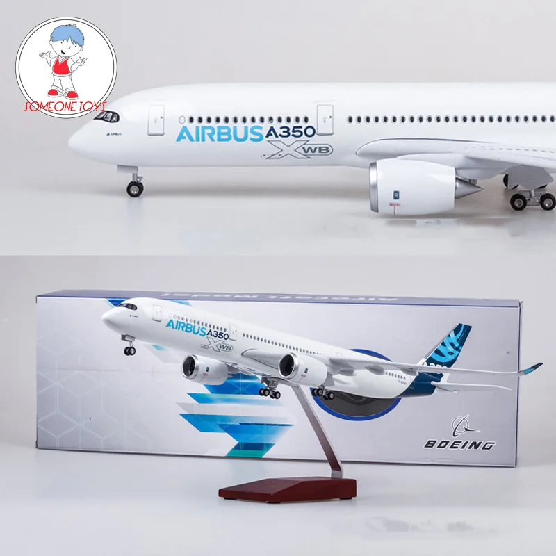 47 см 1/142 масштаб самолет Airbus A350 прототип XWB авиакомпания Модель W свет и колесо