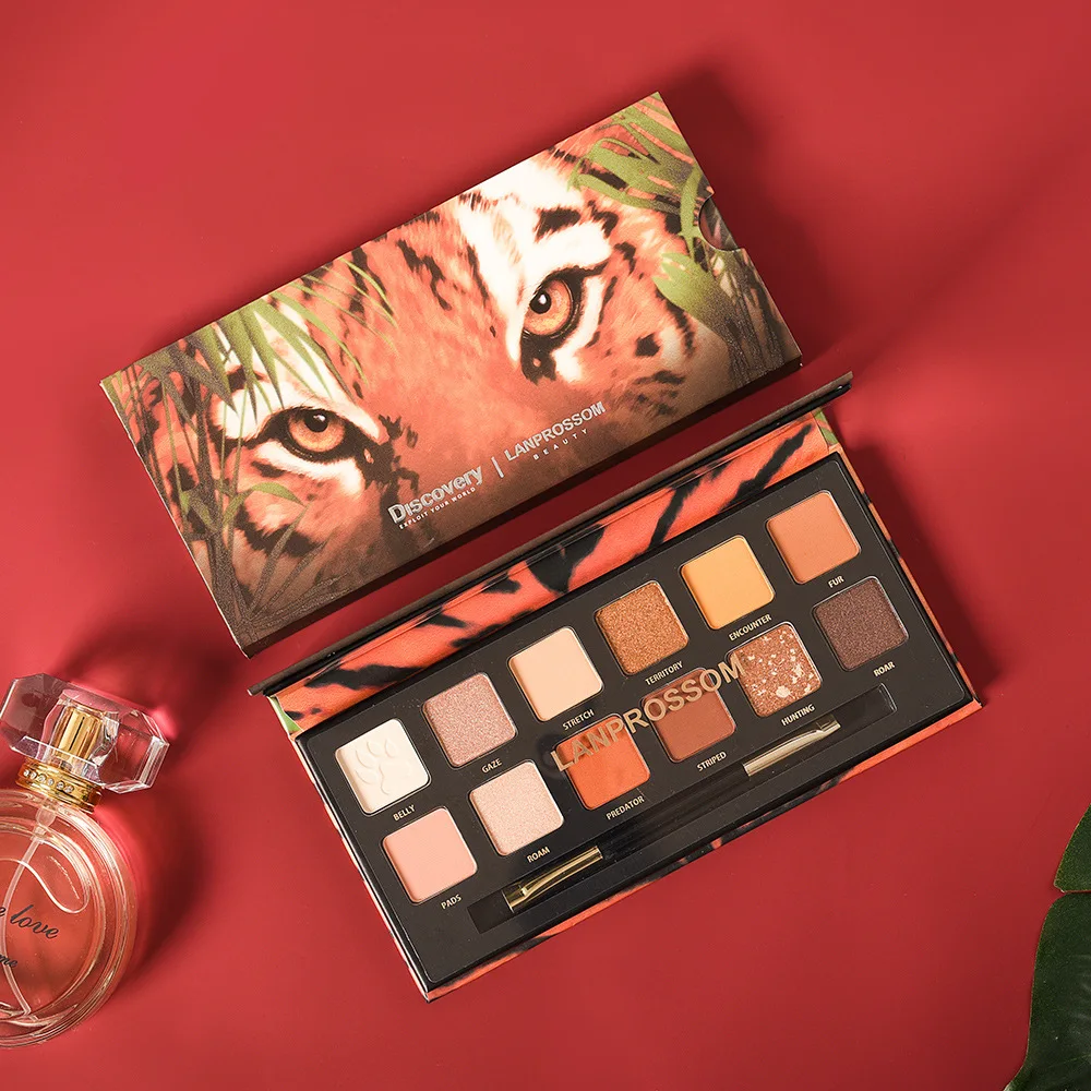 Новинка 12 цветов матовая палитра теней с животными тени для век телесный макияж