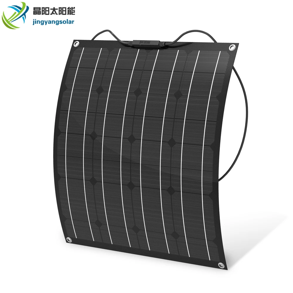 

Панель солнечных батарей 50 Вт 18 в для зарядки аккумулятора 12 В, гибкий тип, изготовленная из пленочного покрытия ETFE, продается по низкой цене
