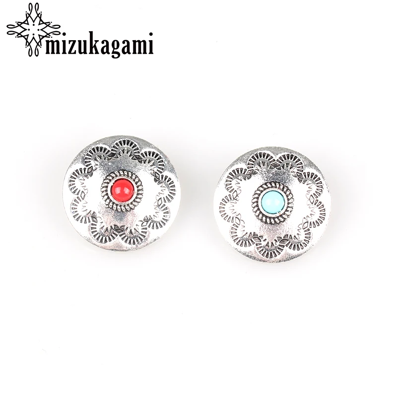 Круглые серебряные декоративные пуговицы подвески из цинкового сплава в стиле