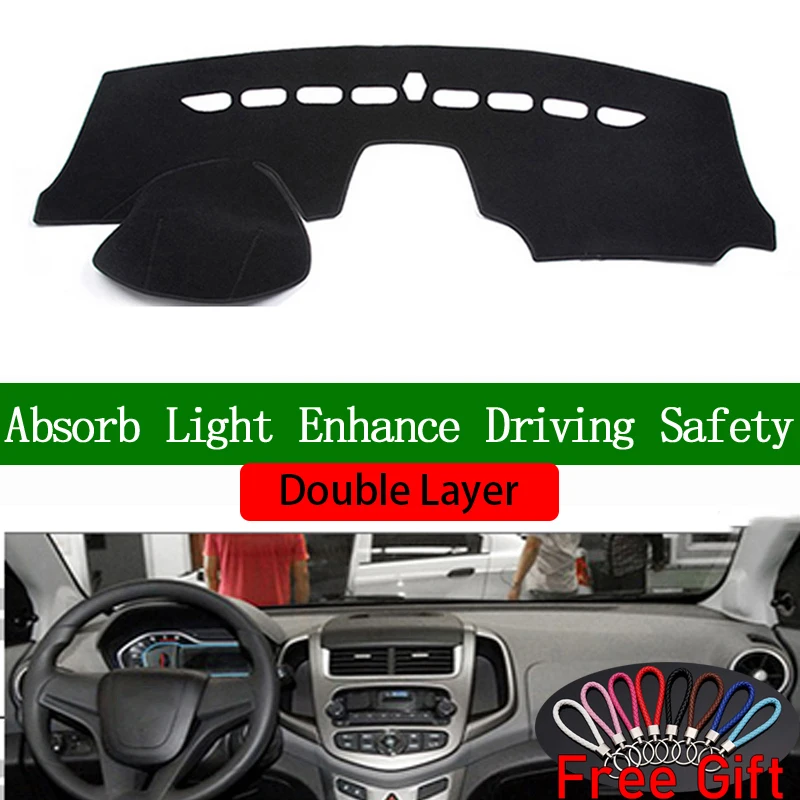 Двухслойные автомобильные наклейки для Chevrolet Aveo sonic 2014 2015 2016 2017 крышка приборной