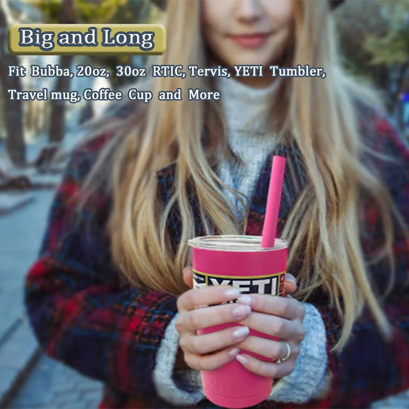 Многоразовые силиконовые трубочки для напитков WALFOS 12 шт./компл. очень длинные