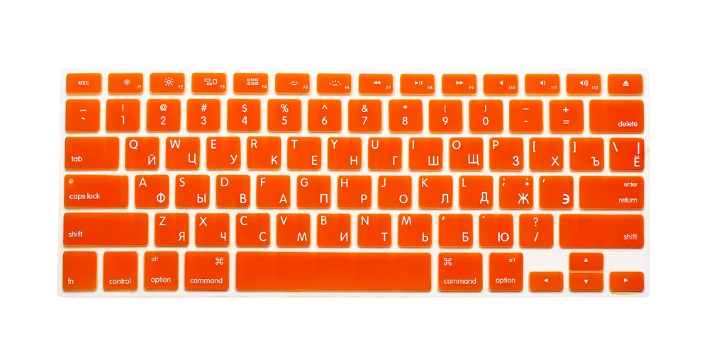 Русская силиконовая наклейка на клавиатуру США Защитная пленка для apple MacBook Pro air 13