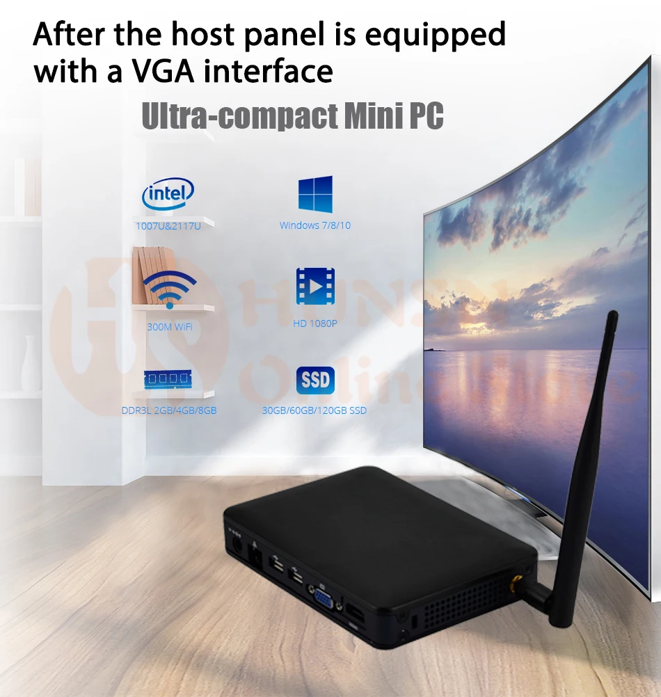 Тонкий клиент, облачный терминал, RDP 8,1 Remotefx/VMware 3,4 pcoip/Citrix 13,2 ICA HDX/Spice 0,31, четырехъядерный 1,6 ГГц, [HUNSN TF07]