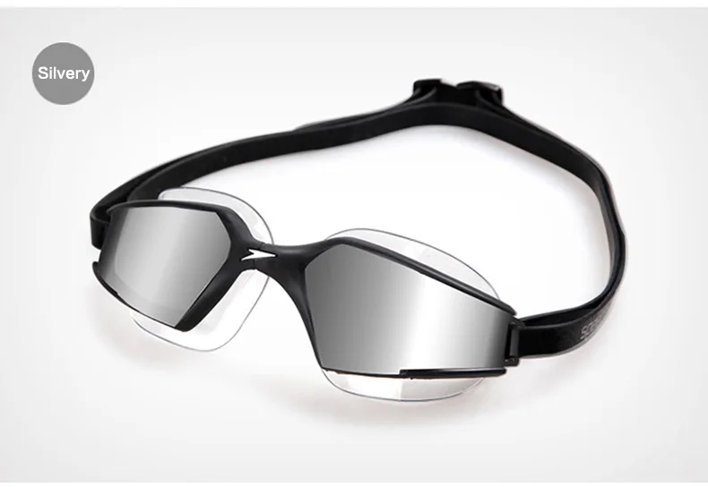 Silvery Speedo разноцветные Aquapulse Max Mirror 2 IQfit очки анти туман HD объектив УФ-защита для взрослых мужчин и женщин - Цвет: Silvery