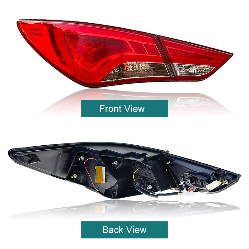 Светодиодный задний фонарь для hyundai Sonata 2011 2012 2013 Красный дымчатый черный светодиодный задний светильник поворотный сигнал и тормозной светильник