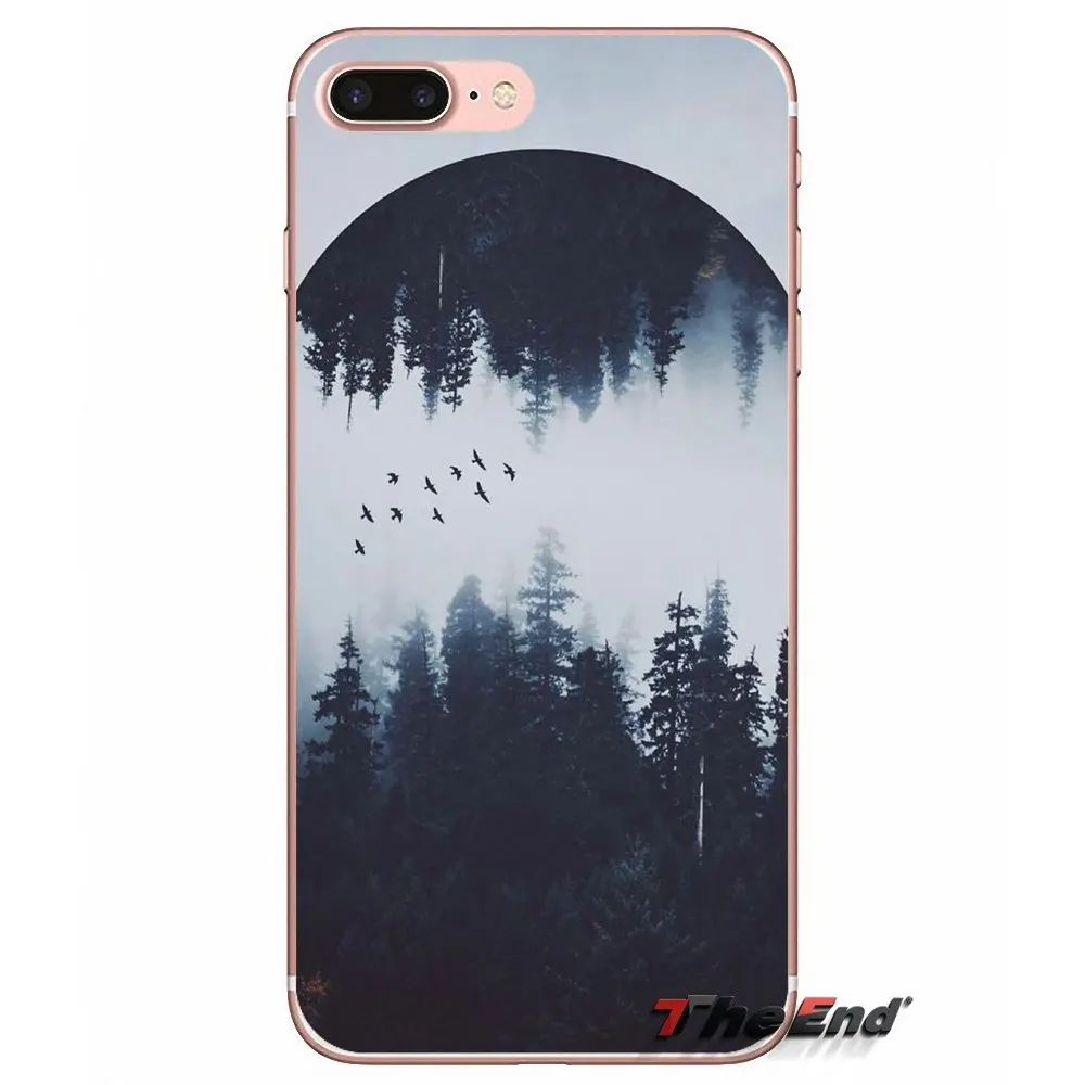 For Huawei P Smart Y6 P8 P9 P10 Plus Nova P20 Lite Pro Mini 2017 SLA-L02 SLA-L22 2i Forest Black And White Accessories Skin Case | Мобильные