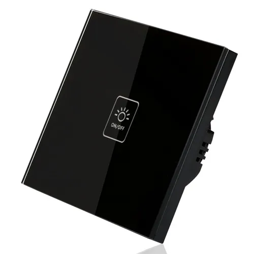 1 gang black Tuya Smart Life RF433 Wifi смарт-коммутатор ЕС Великобритания беспроводной пульт дистанционного управления работает с Alexa IFTTT Google Home мини умные домашние модули - Комплект: 1 gang black