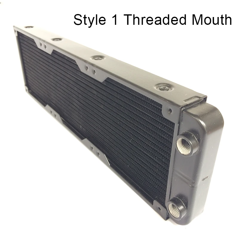 360mm 18 Tubes Straight Threaded Mouth Water Cooling Row Radiator Heat Exchanger Computer PC Cooling Row Industrial Row enlarge