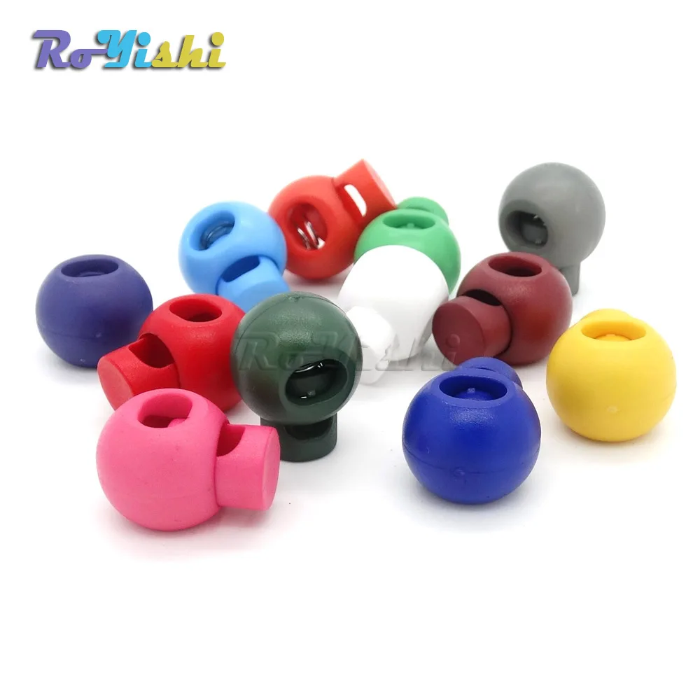 12 шт./упак. разноцветные Концевики для шарового шнура круглые Тумблеры
