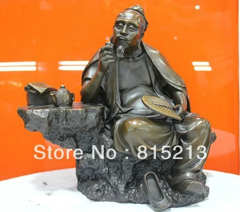 427 Китайская народная культура Ручная Работа аккуратная Чистая Бронзовая статуя