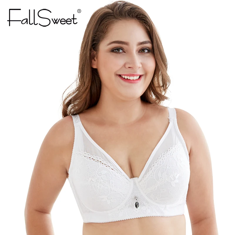 FallSweet полный охват бюстгальтеры для женщин плюс размер бюстгальтер тонкая чашка