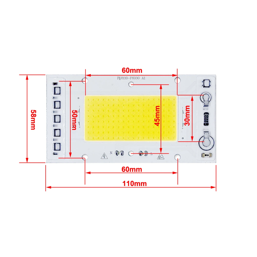 5 шт./лот LED COB чип лампа 30 Вт 40 50 AC220V Smart IC light beads Fit для DIY прожектора наружного