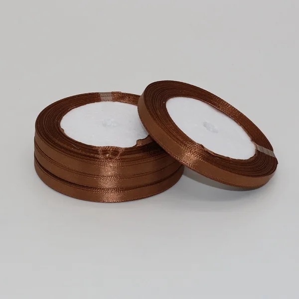 Атласная Лента бренда лента бронв 25 ярдов шелковая для свадьбы украшение