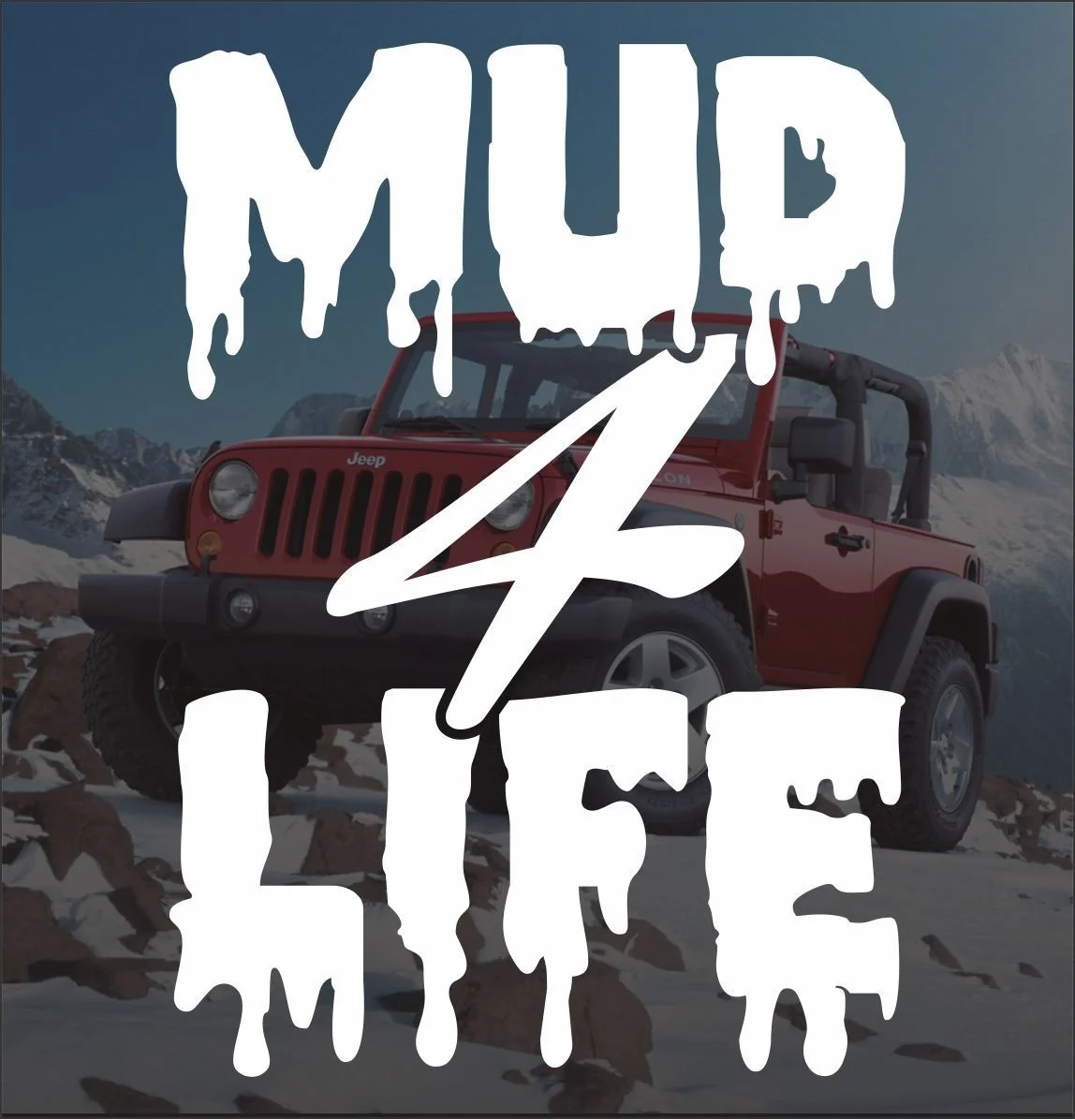 Виниловая наклейка для MUD 4 LIFE 4X4 4WD внедорожный грузовик подходит автомобиля CJ