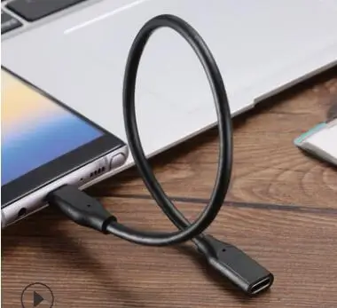 1 шт./лот, кабель для ноутбука type-C с разъемом «Папа-мама», USB 3,1, кабель для зарядки и передачи данных, аудио-видео