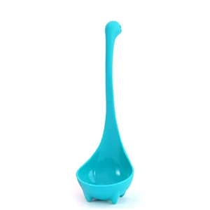 blue Кухонные Милые Ложки в форме животных, креативная ложка с длинной ручкой, ложка для приготовления супа, ложка, посуда, инструмент - Цвет: blue
