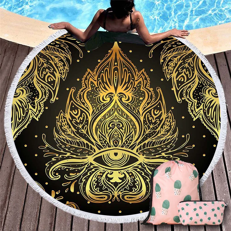 Хиппи луна Ретро пляжное полотенце с тропическим рюкзаком для женщин 3d пальмовый