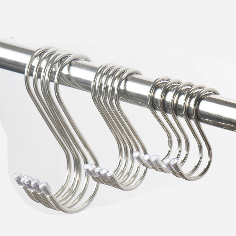 Новое поступление 4 шт./лот s-образные Крючки из нержавеющей стали вешалка для