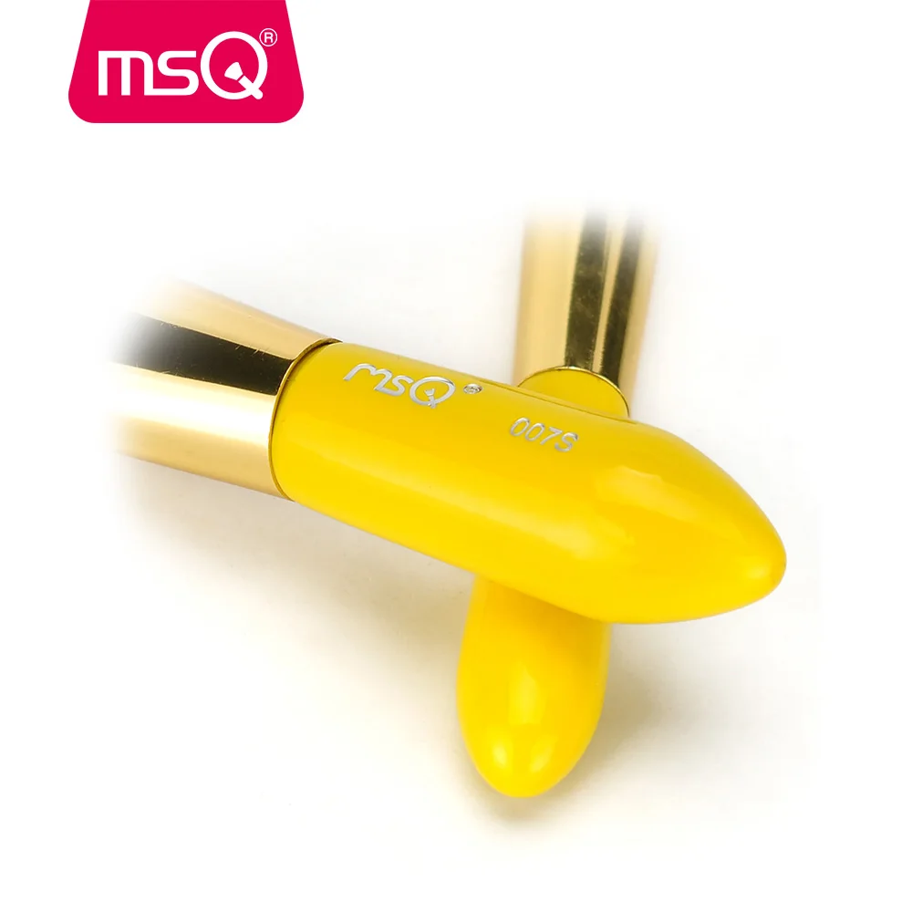 MSQ Новое поступление лимон Цвет Макияж Кисточки Проблеск козьей шерсти контуров