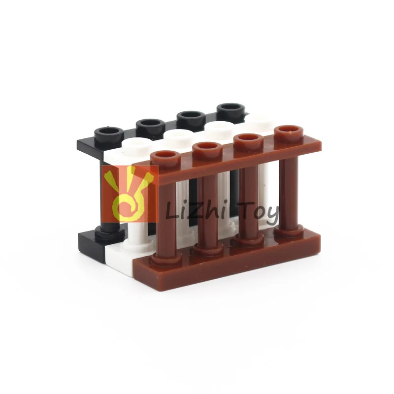 MOC блоки 15332 забор 1x4x2 шпиндель с 4 шпильками Сделай Сам просвечивающие блочные